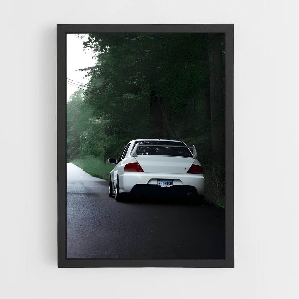 Poster Lancer dans les Bois – affiche Mitsubishi (vue 2)